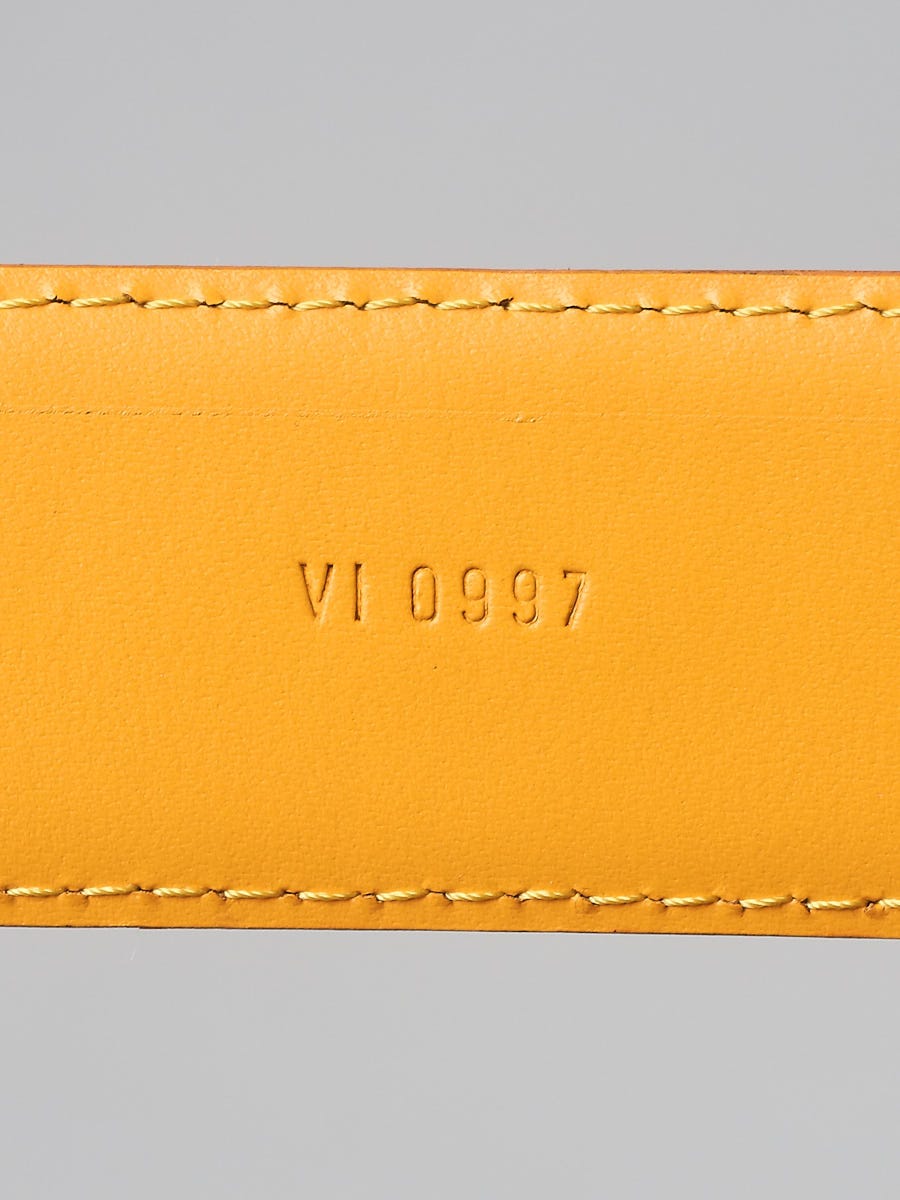 Louis Vuitton Tassil Yellow EPI Leather Belt Size 85/34