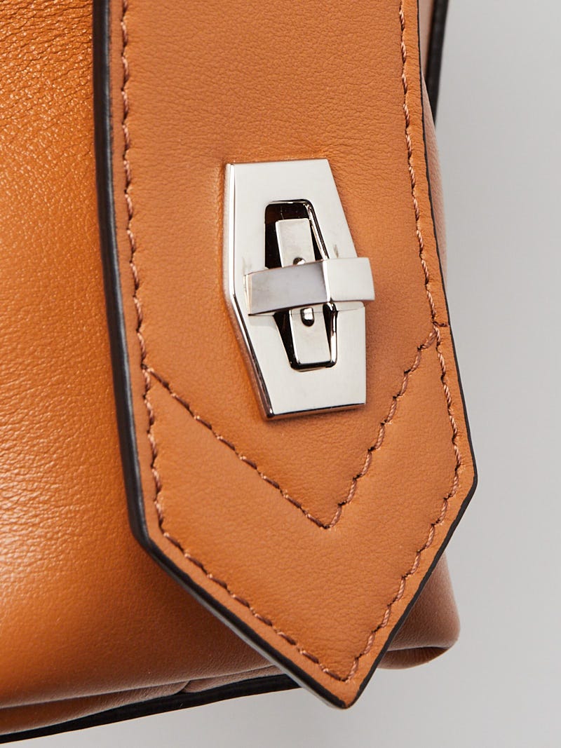 Loewe Mini Puzzle Bag in Tan Calfskin Leather Brown Beige Pony