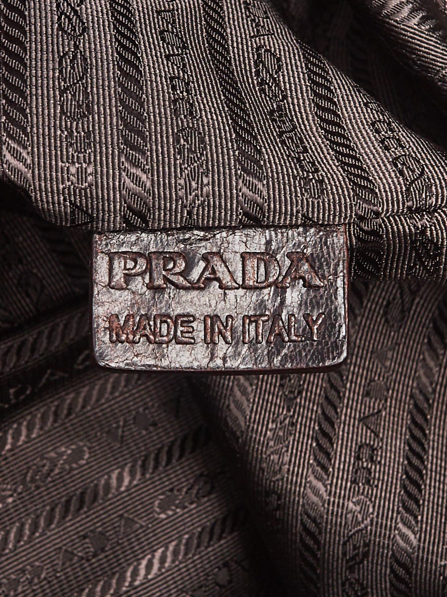 Prada Cacao Cervo Antik Leather Hobo Bag BR3575 | Yoogi's Closet