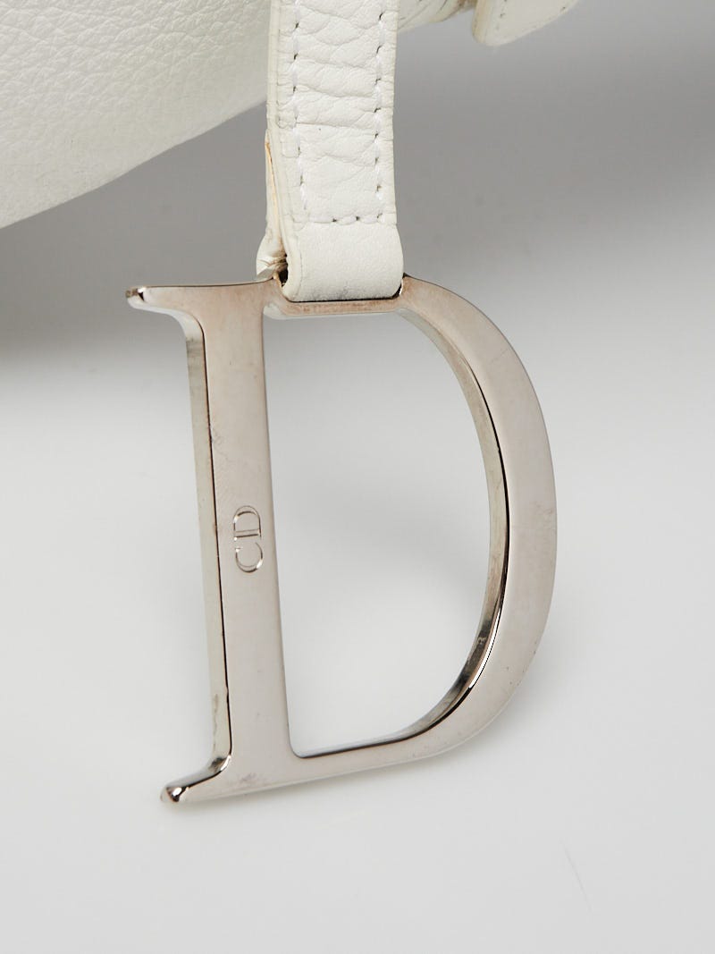 Christian Dior Saddle Bag White Grained Calfskin Gold Hardware – Coco  Approved Studio