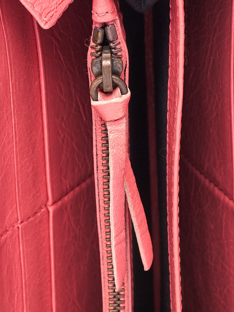 Balenciaga Rose Jaipur Leather Classic Continental Zip Around Wallet -  Yoogi's Closet