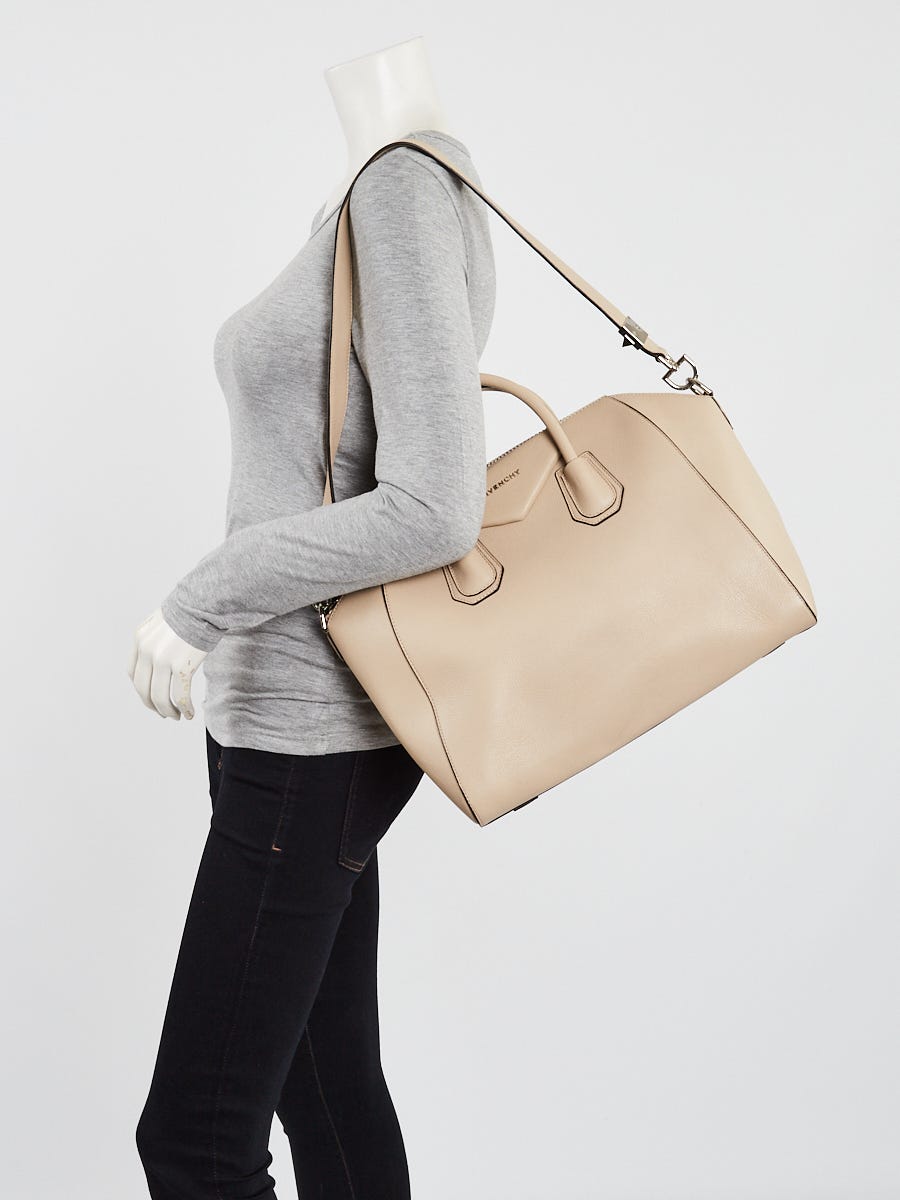 Givenchy Beige Sugar Goatskin Leather Medium Antigona Bag