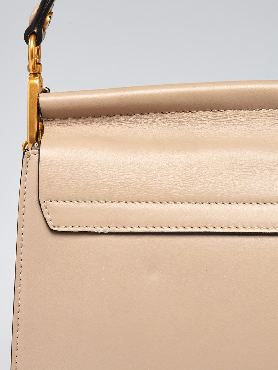 Chloe - Brown Leather & Suede Fold-Over Faye Shoulder Bag w/ Ring Ha –  Current Boutique