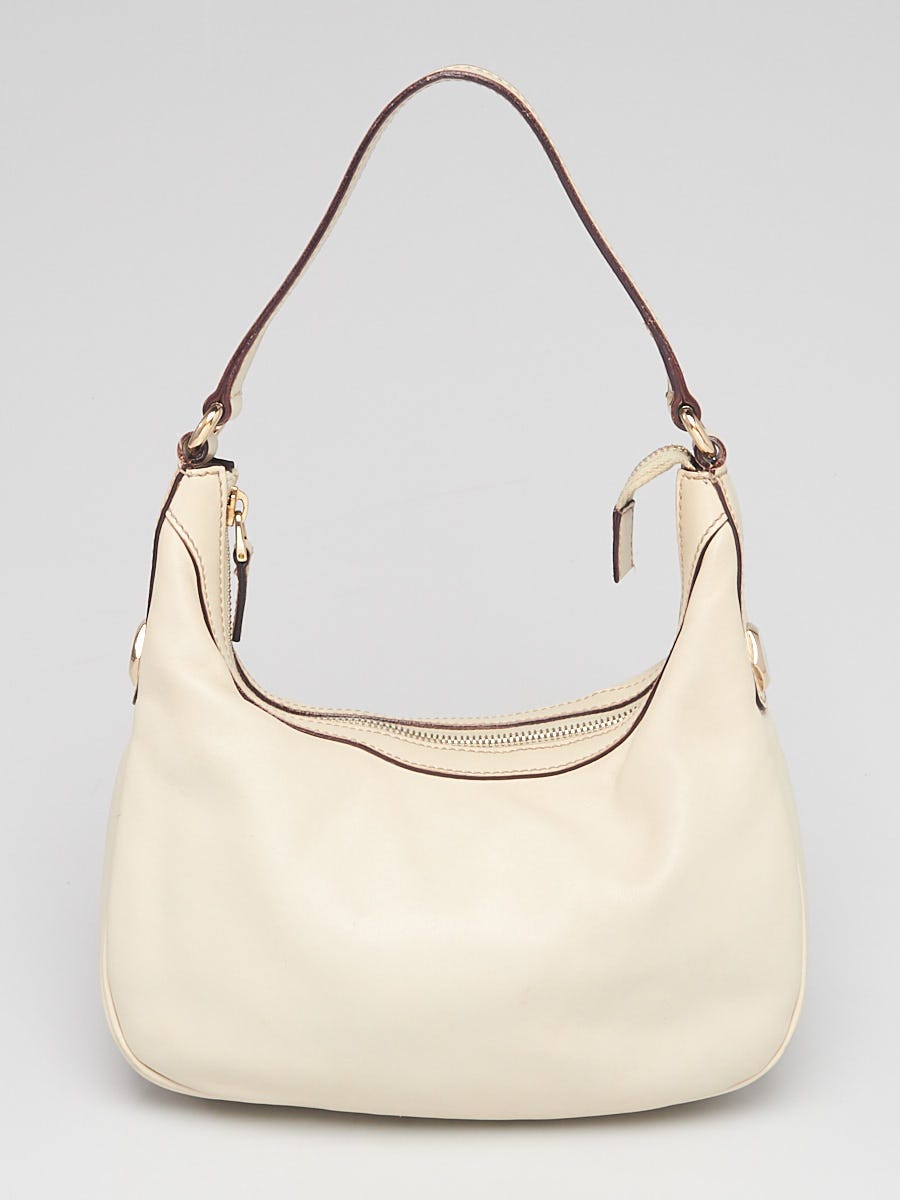 Gucci White Leather Small Charmy Shoulder Bag | Yoogi's Closet