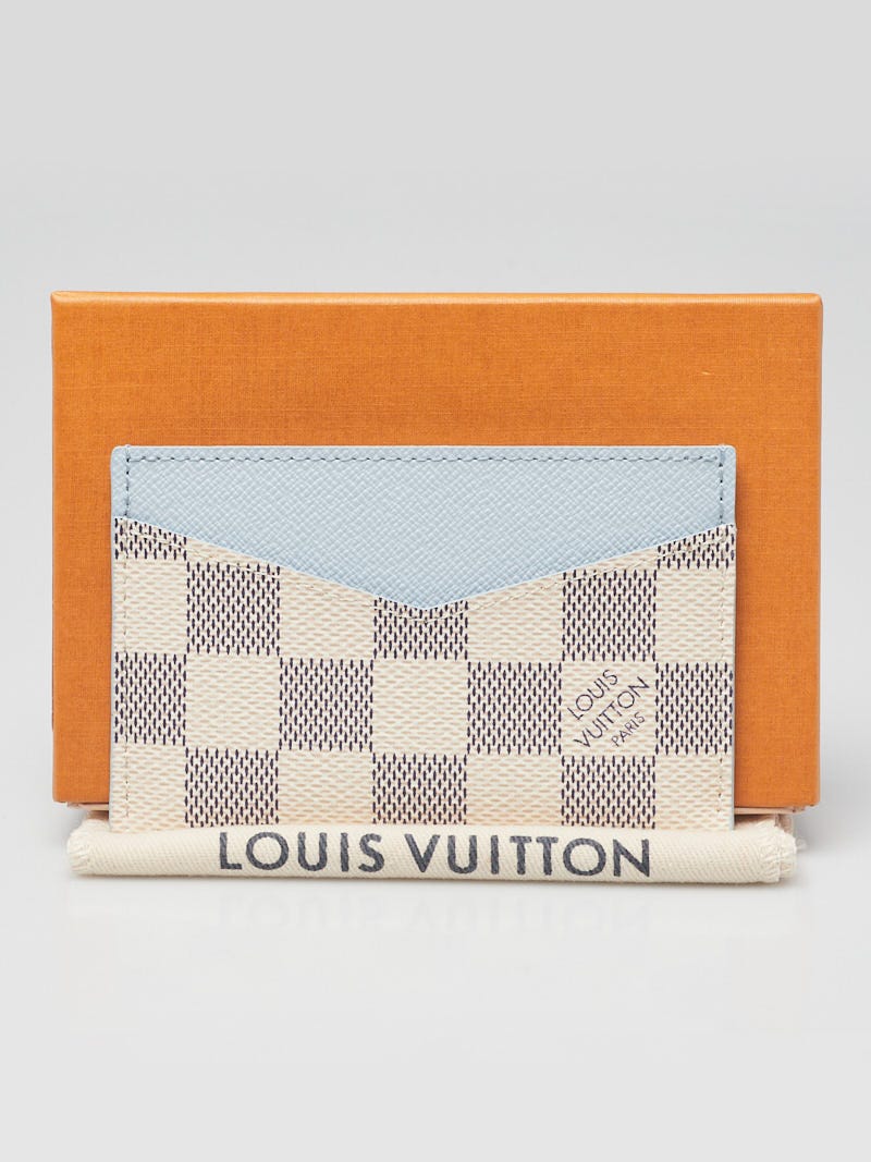 LOUIS VUITTON Damier Azur Daily Card Holder Olympe Blue 1268563