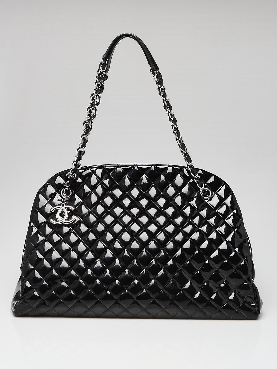 Chanel - Authenticated Mademoiselle Handbag - Patent Leather Black Plain for Women, Very Good Condition