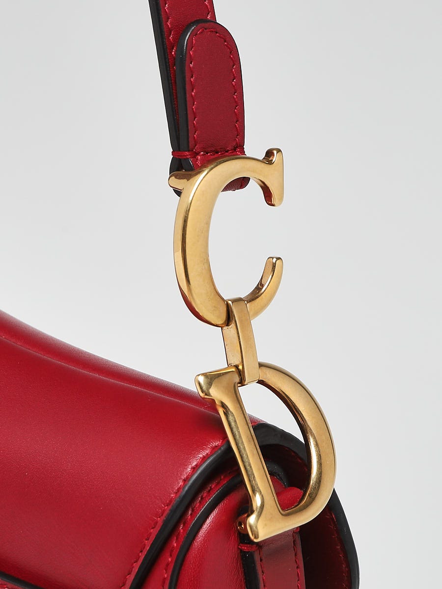 Christian Dior Red Leather Mini Saddle Bag – STYLISHTOP