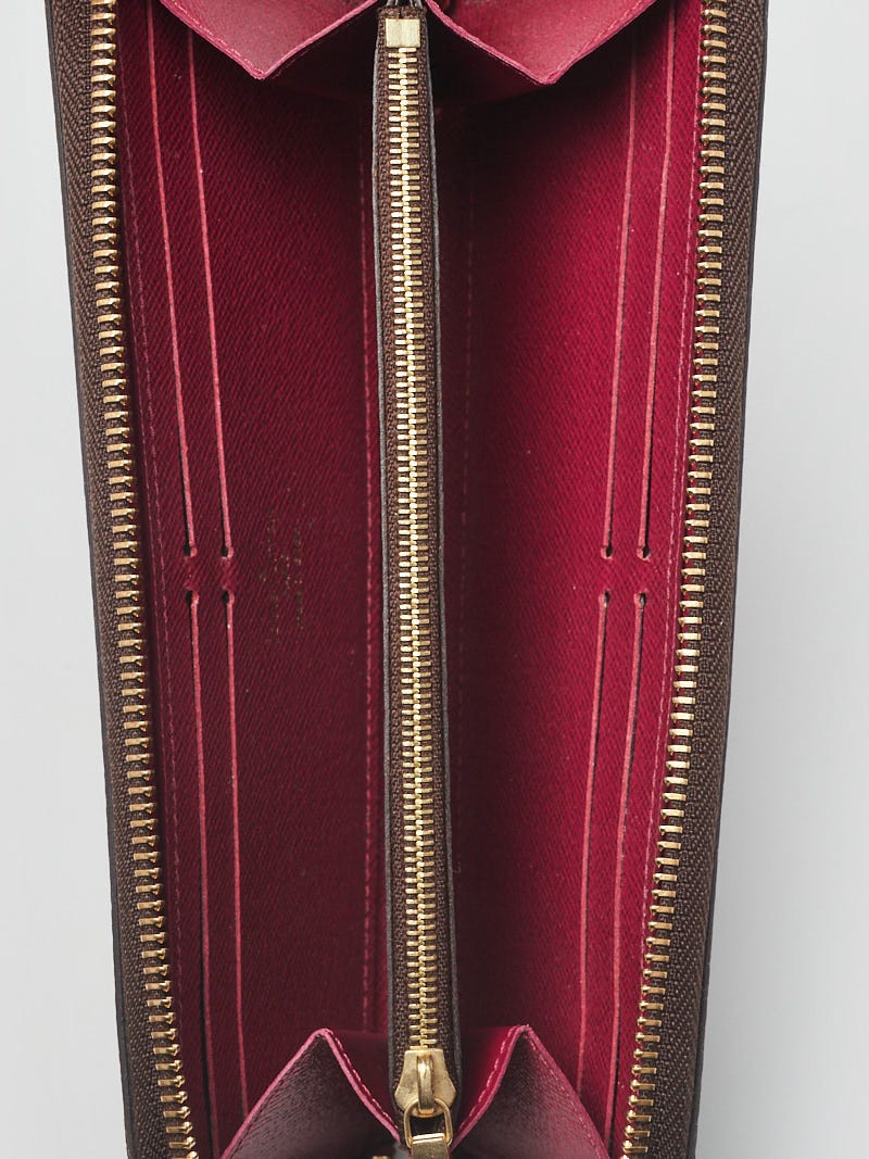 Louis Vuitton Monogram Clemence Wallet Fuchsia Interior Used