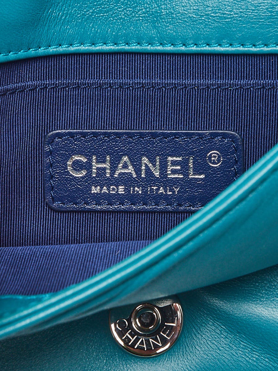 Chanel Turquoise/Blue Ombre Plexiglass and Leather Boy Brick Mini