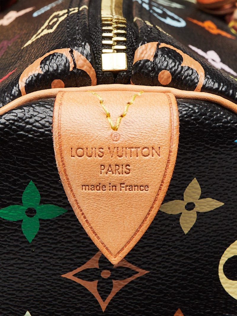 Louis Vuitton Black Monogram Multicolore Speedy 40 Bag - Yoogi's Closet
