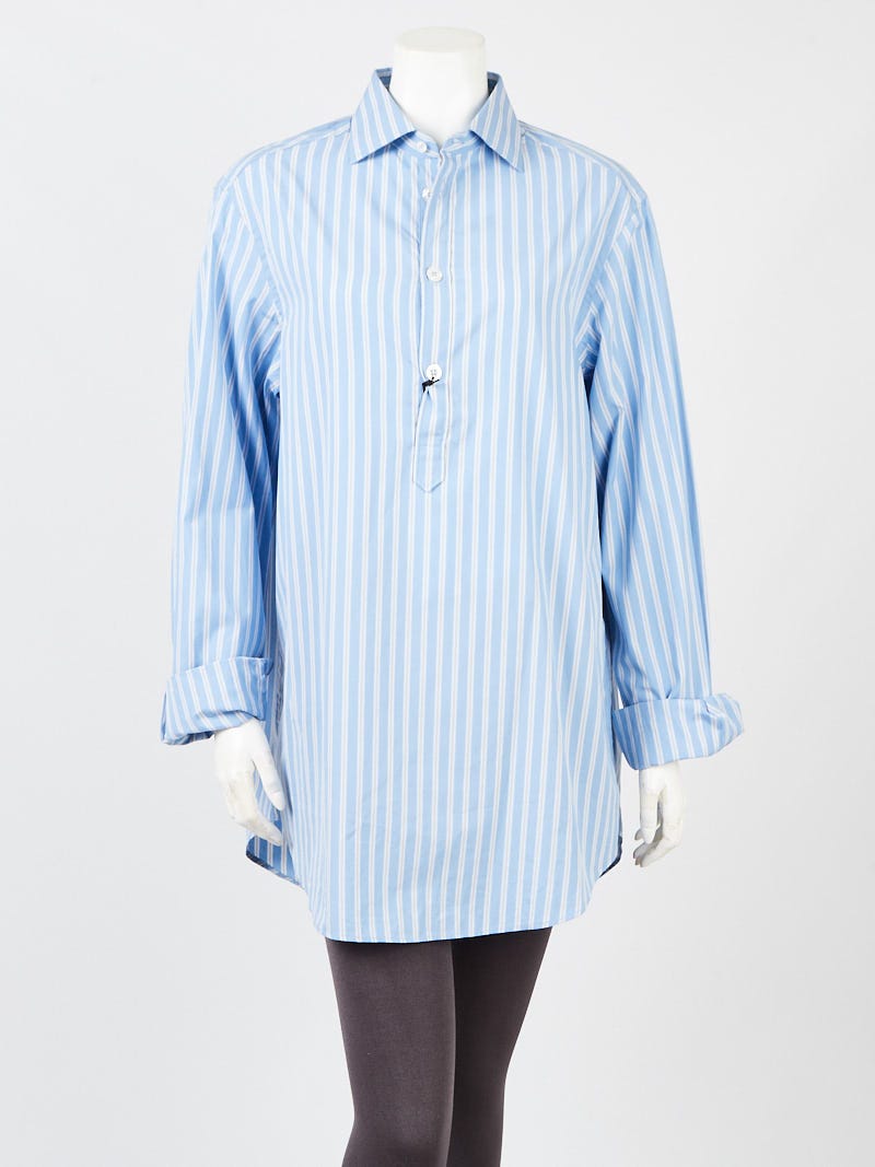 Louis Vuitton - Authenticated Shirt - Cotton White Striped for Men, Very Good Condition