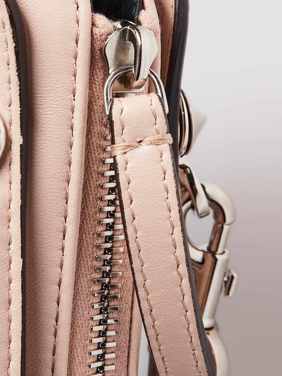 Fendi Light Pink Calfskin Leather Crystal Mini By-the-Way