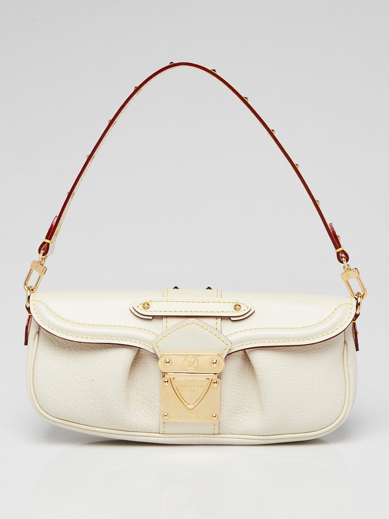 Louis Vuitton White Suhali Le Precieux Pochette Clutch Bag