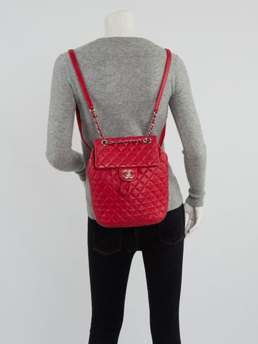chanel urban spirit mini backpack Black Lambskin Quilted Front flap with CC turn CHANEL URBAN SPIRIT BACKPACK |