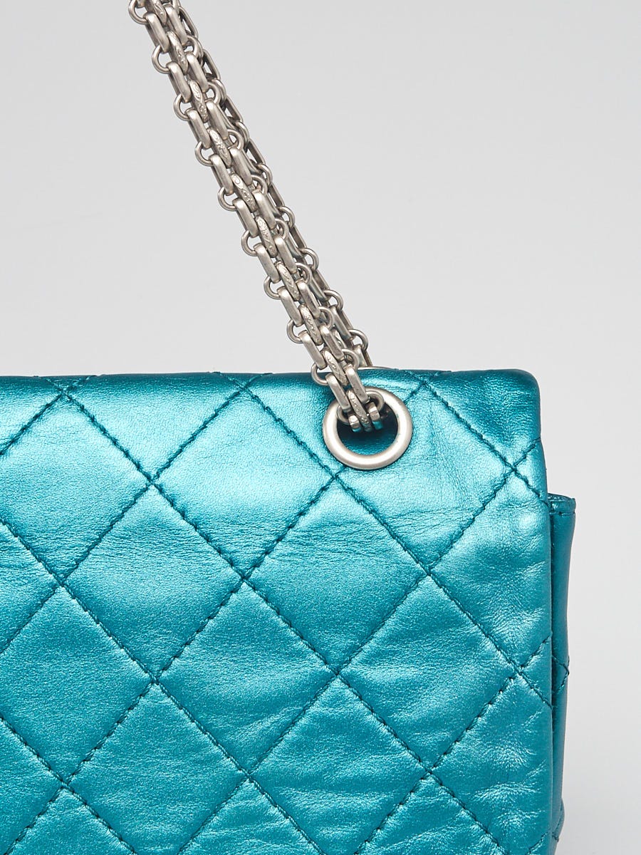 Chanel Turquoise 2.55 Reissue Quilted Classic Calfskin Leather 227 Jumbo Flap Bag