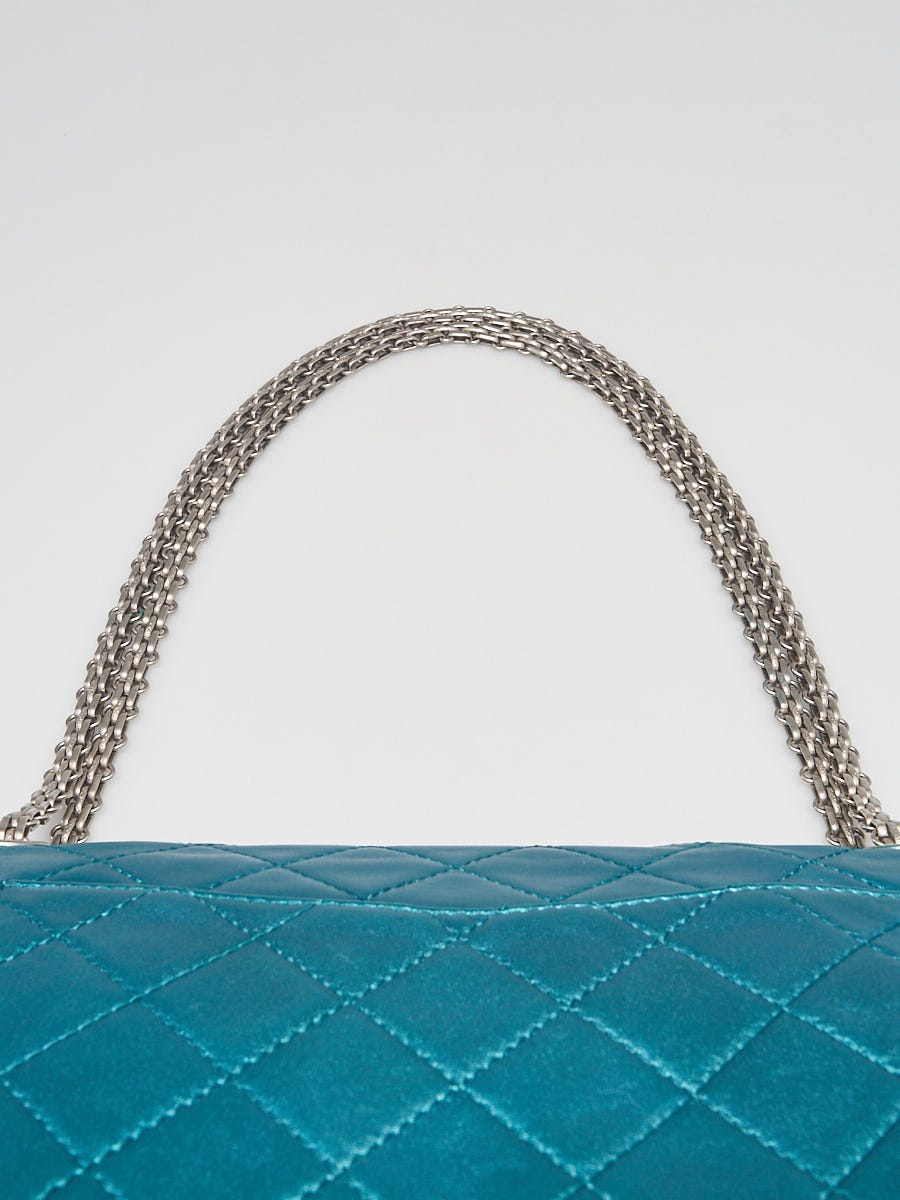 Chanel Turquoise 2.55 Reissue Quilted Classic Calfskin Leather 227 Jumbo Flap Bag