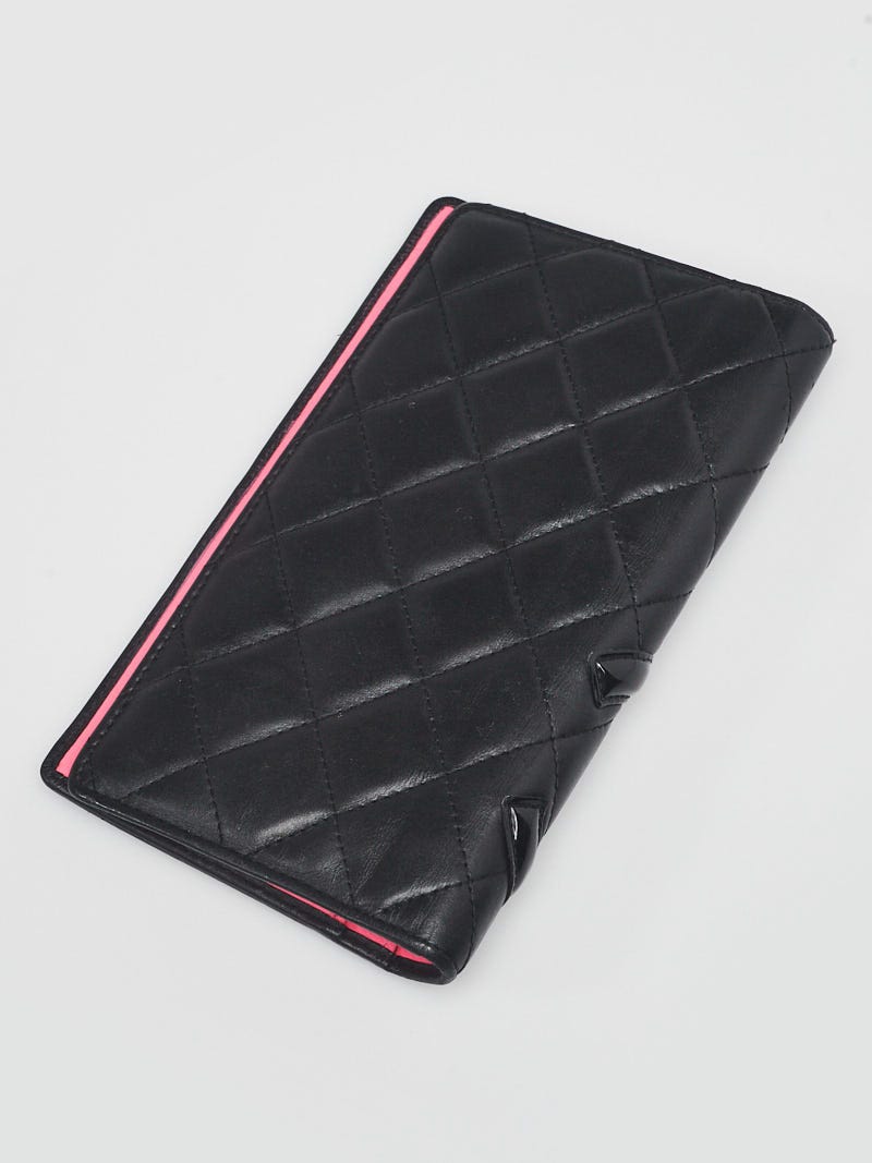 Chanel Black Quilted Leather Cambon Ligne L Yen Wallet - Yoogi's