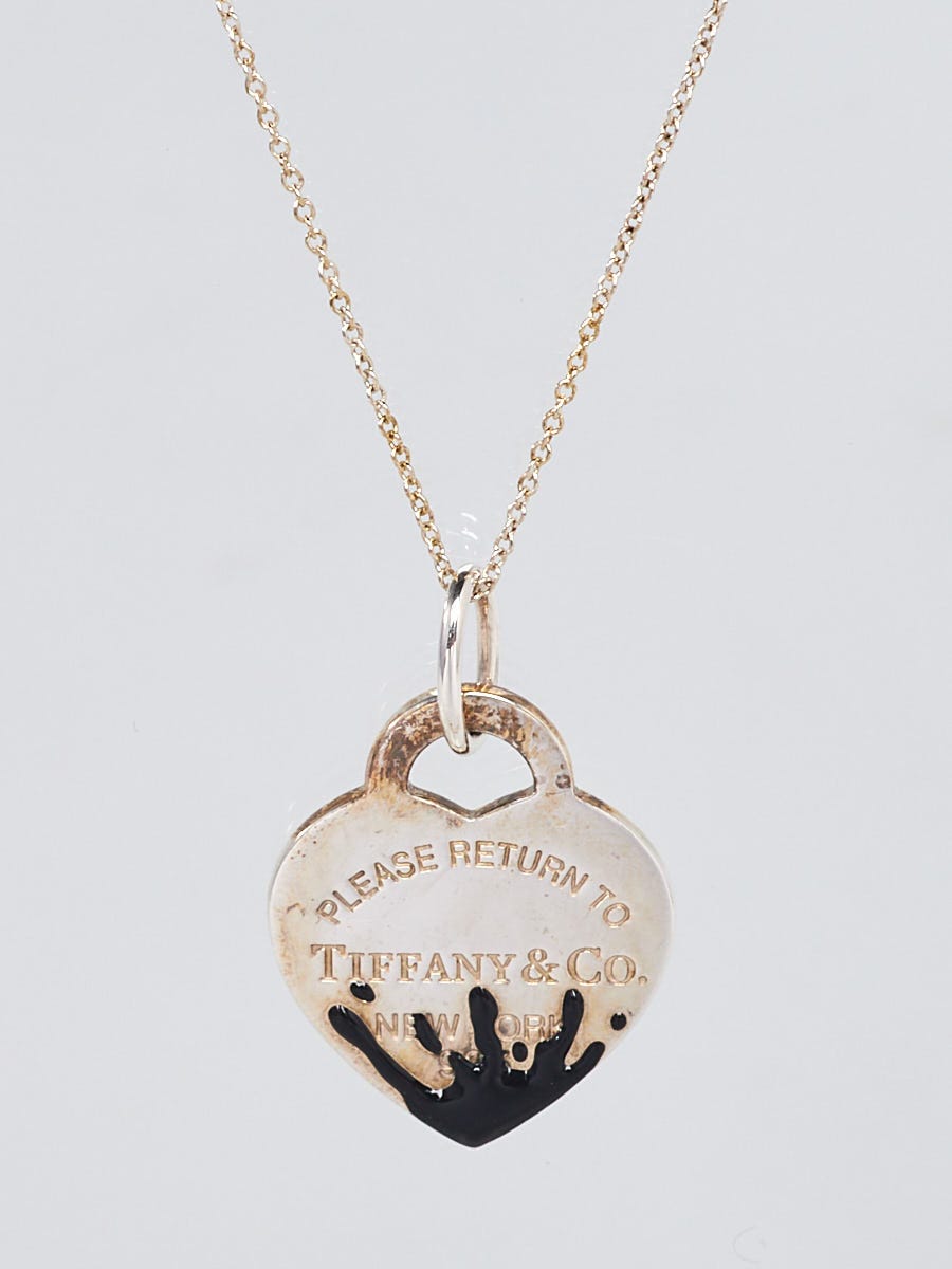 Tiffany Co. Sterling Silver Color Splash Heart Tag Necklace Yoogi s Closet
