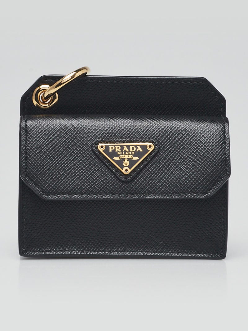 Black Saffiano Leather Coin Purse