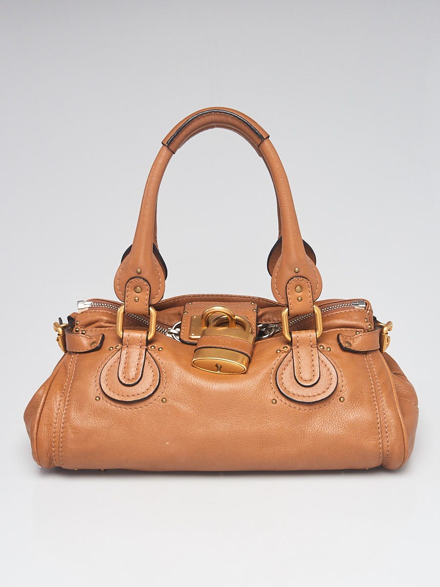 Chloe Brown Leather Paddington Medium Satchel Bag - Yoogi's Closet