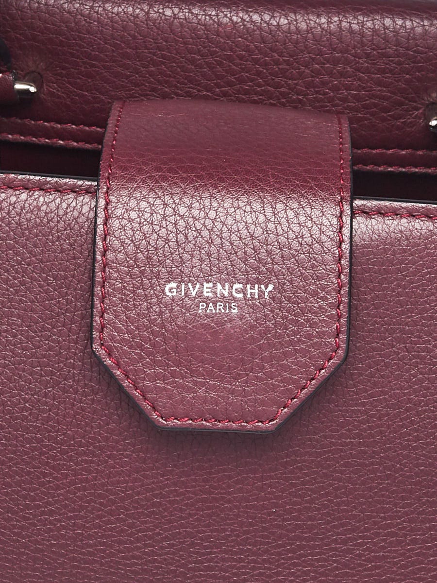 Givenchy Dark Purple Goatskin Leather Obsedia Medium Top Handle