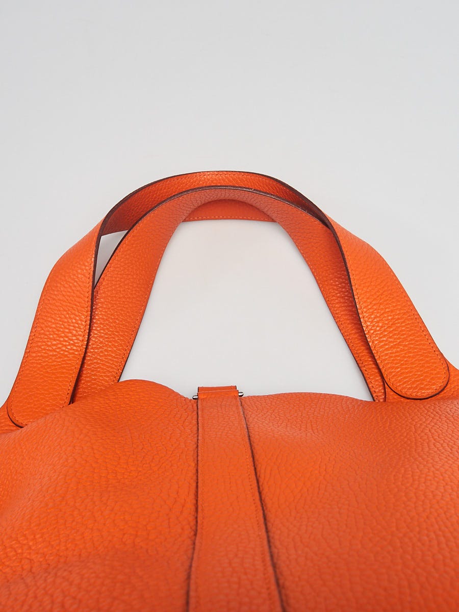 Picotin leather bag Hermès Orange in Leather - 8531939