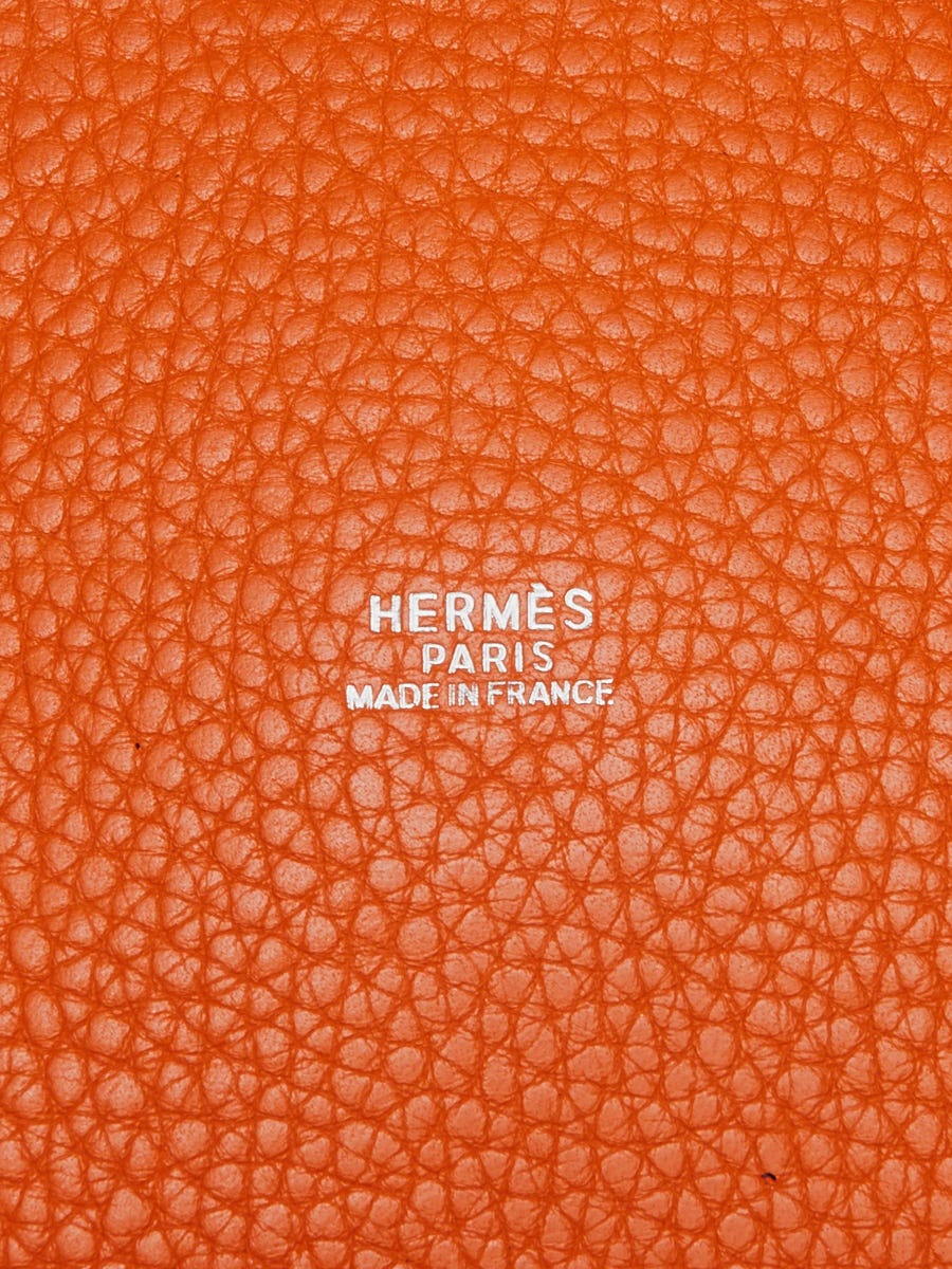 Hermes 31cm Orange Clemence Leather Picotin Bag - Yoogi's Closet