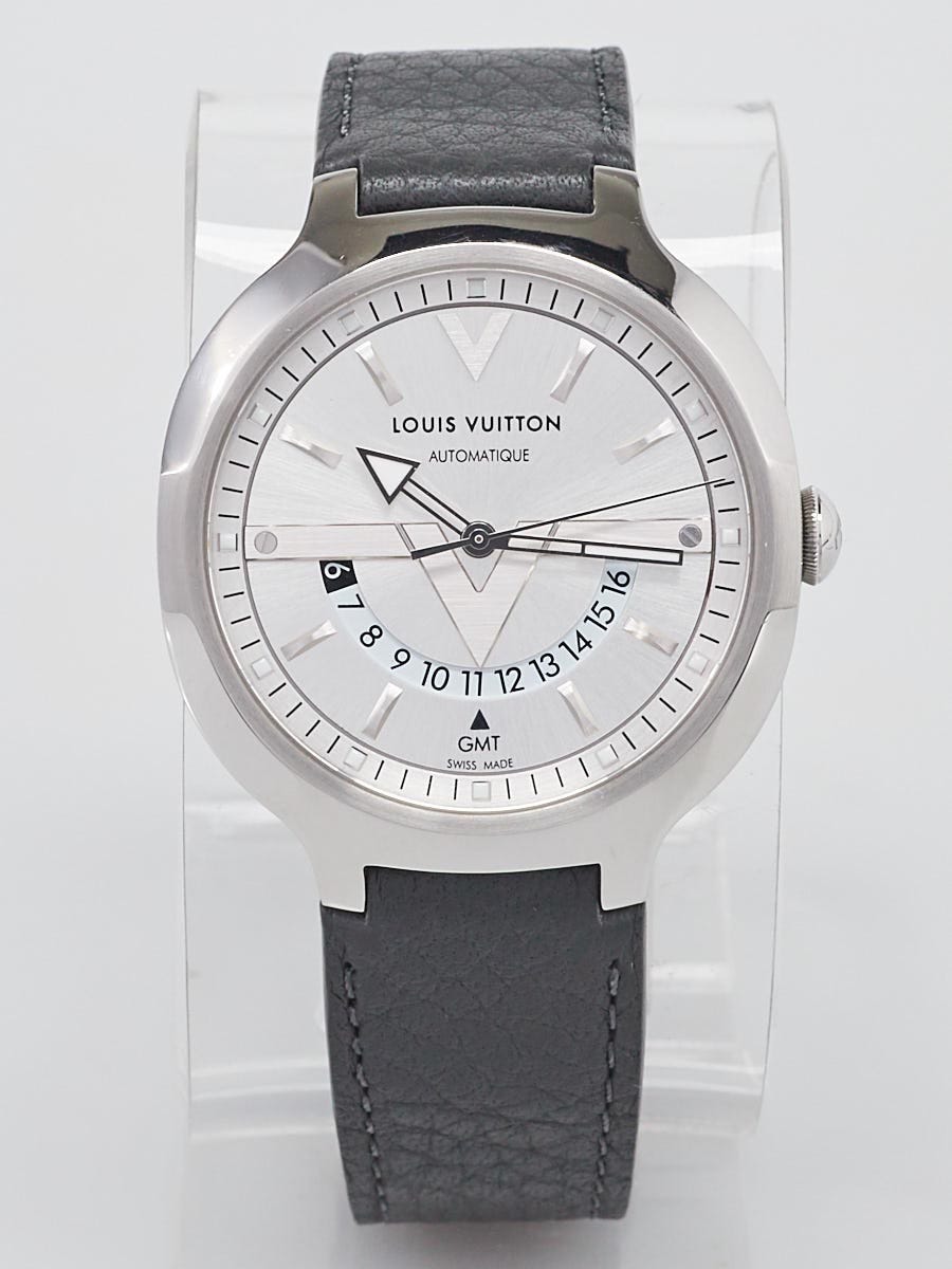 Louis Vuitton 41.5mm Stainless and Taurillon Leather Voyager GMT Automatic Watch