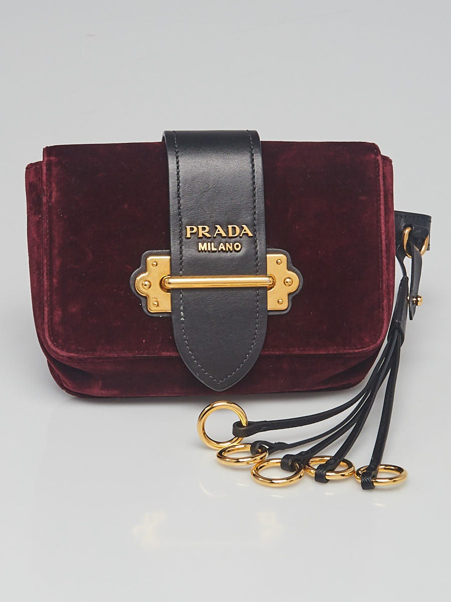 Prada velvet belt bag cheap