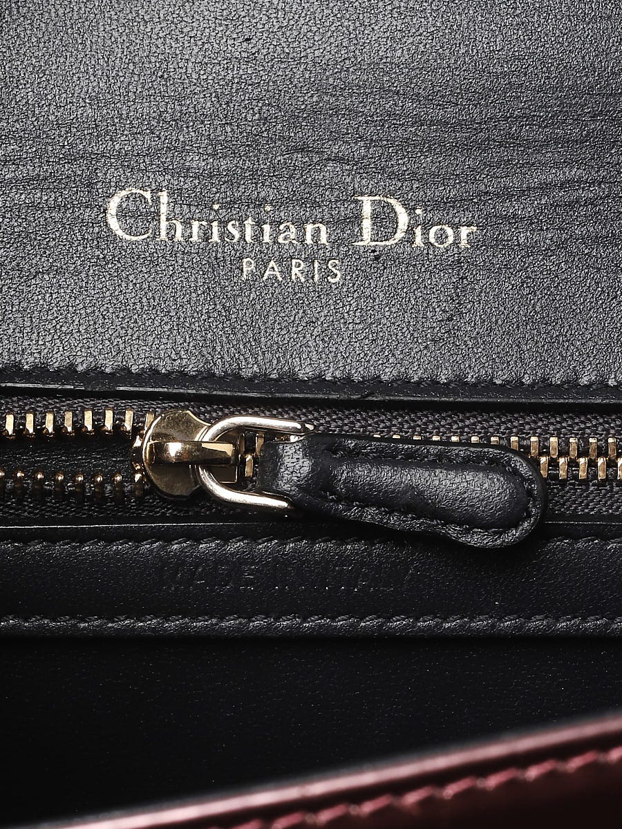 CHRISTIAN DIOR Patent Micro-Cannage Small Diorama Flap Bag Rose 1179983