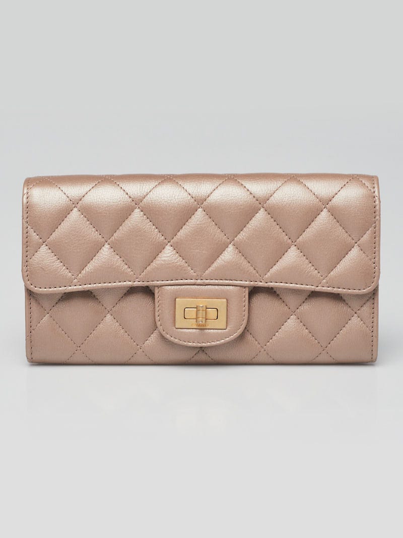 Chanel Gold 2.55 Reissue Quilted Leather L Flap Wallet L Flap Wallet -  Yoogi's Closet