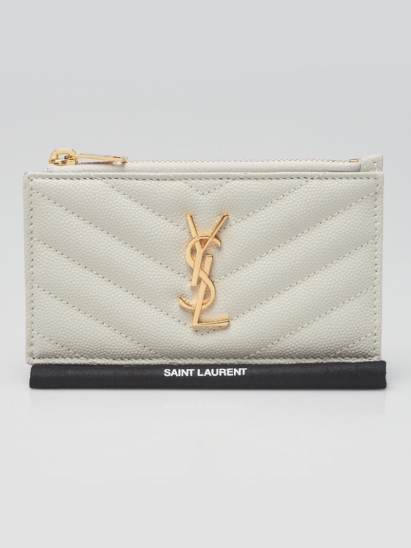 Ysl card holder white outlet