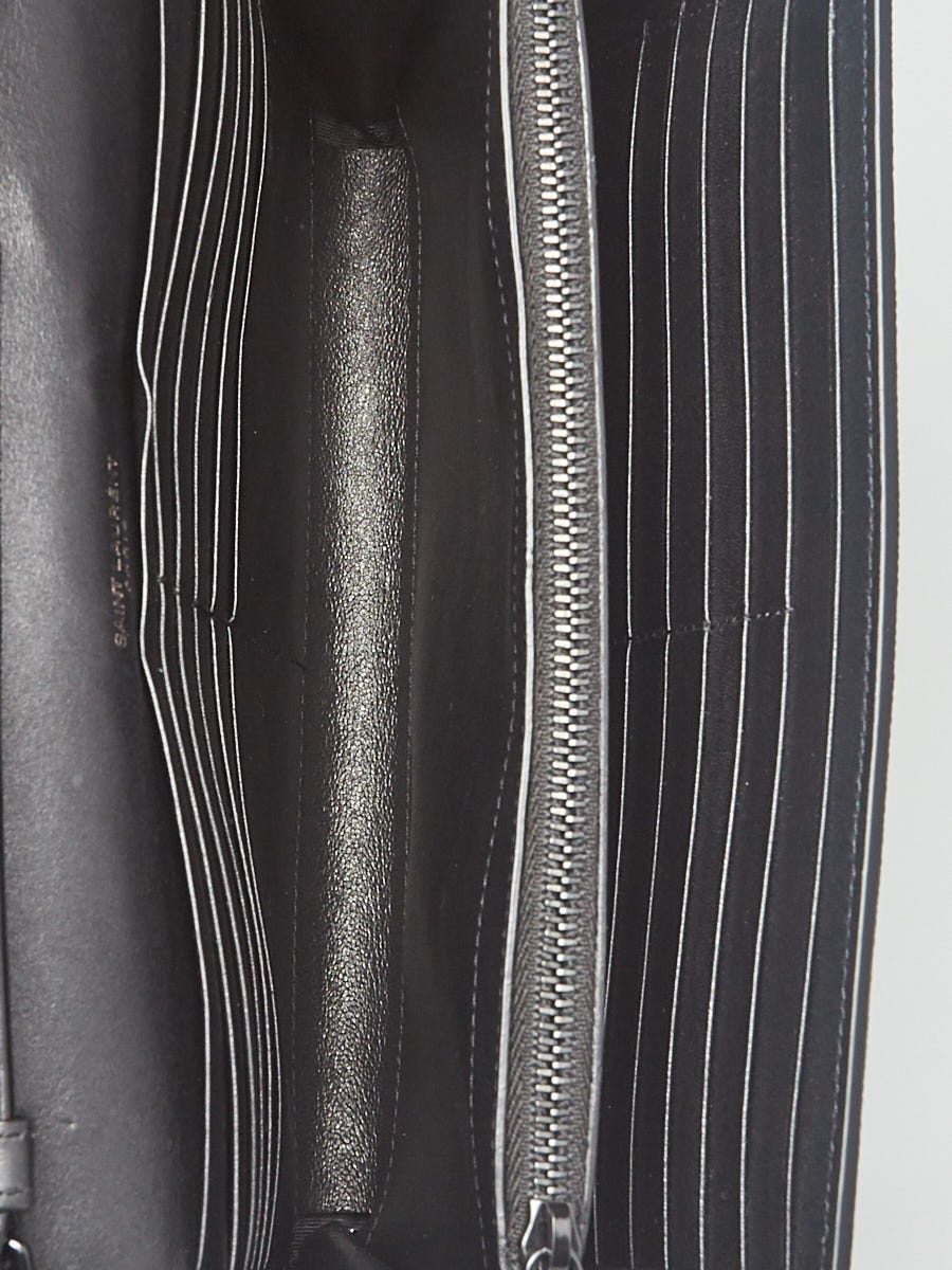 Yves Saint Laurent Black Multicolor Leather Graffiti Wallet