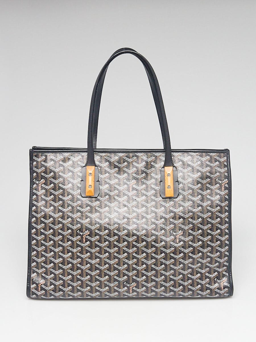 Goyard Black Chevron Print Coated Canvas Marquises Tote Bag