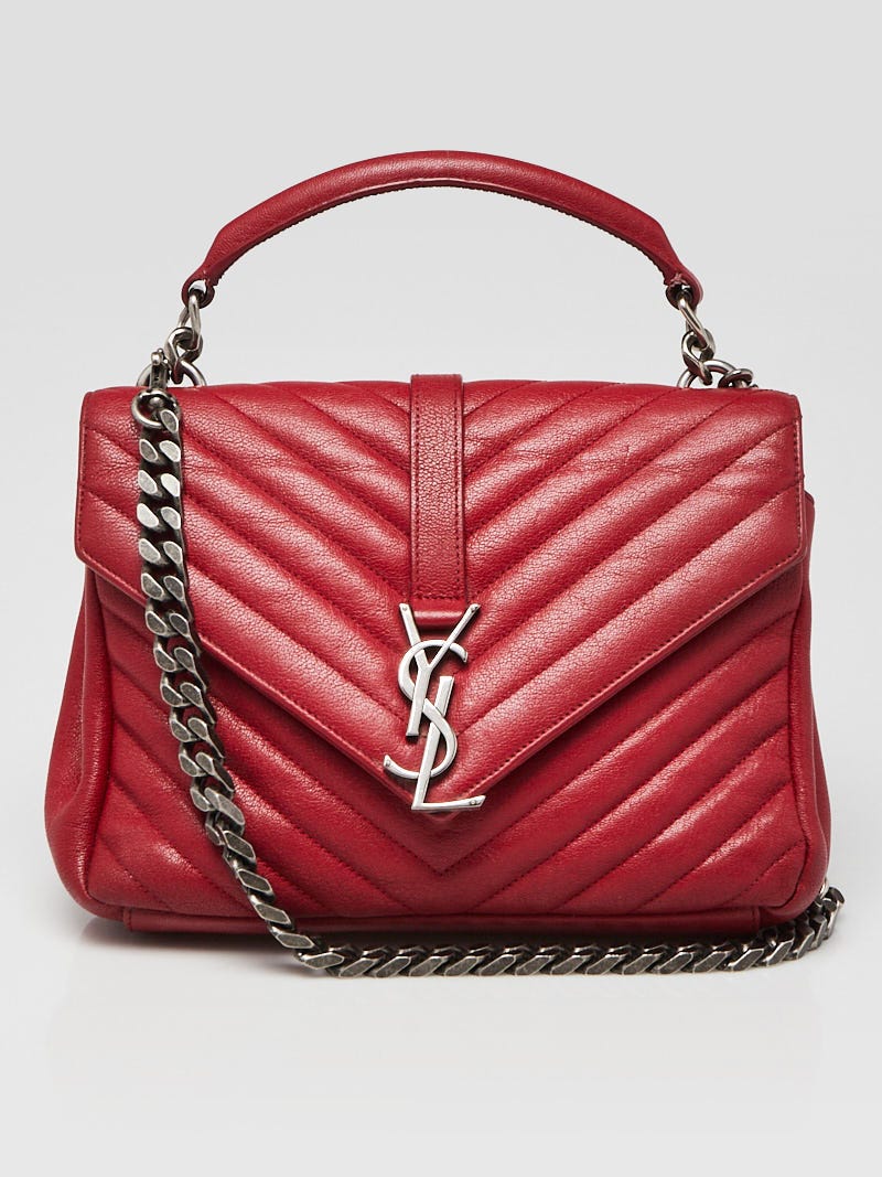 Yves Saint Laurent Medium Red College Bag
