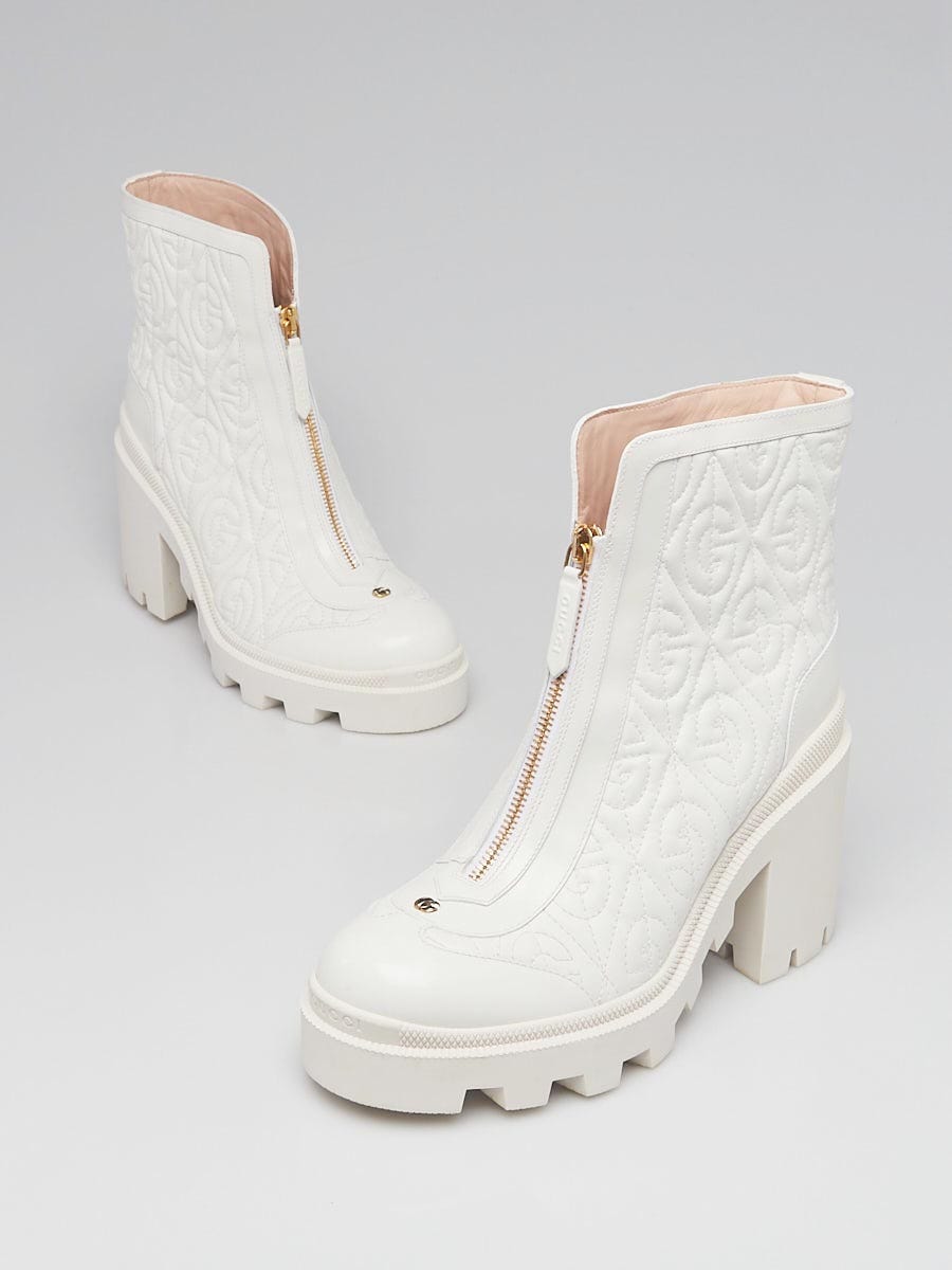 Gucci white booties 2025