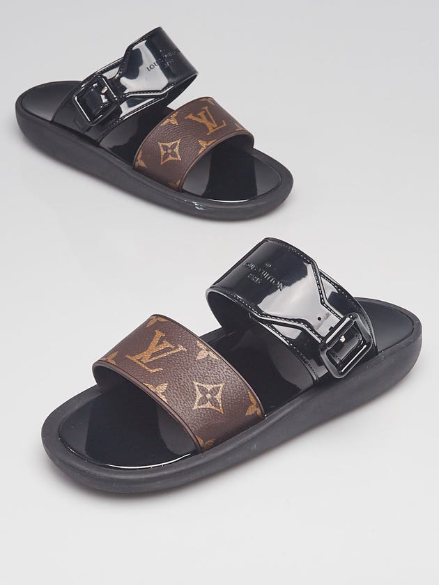 Louis Vuitton Monogram Canvas and Rubber Sunbath Buckle Flat Sandals Size 6.5/37