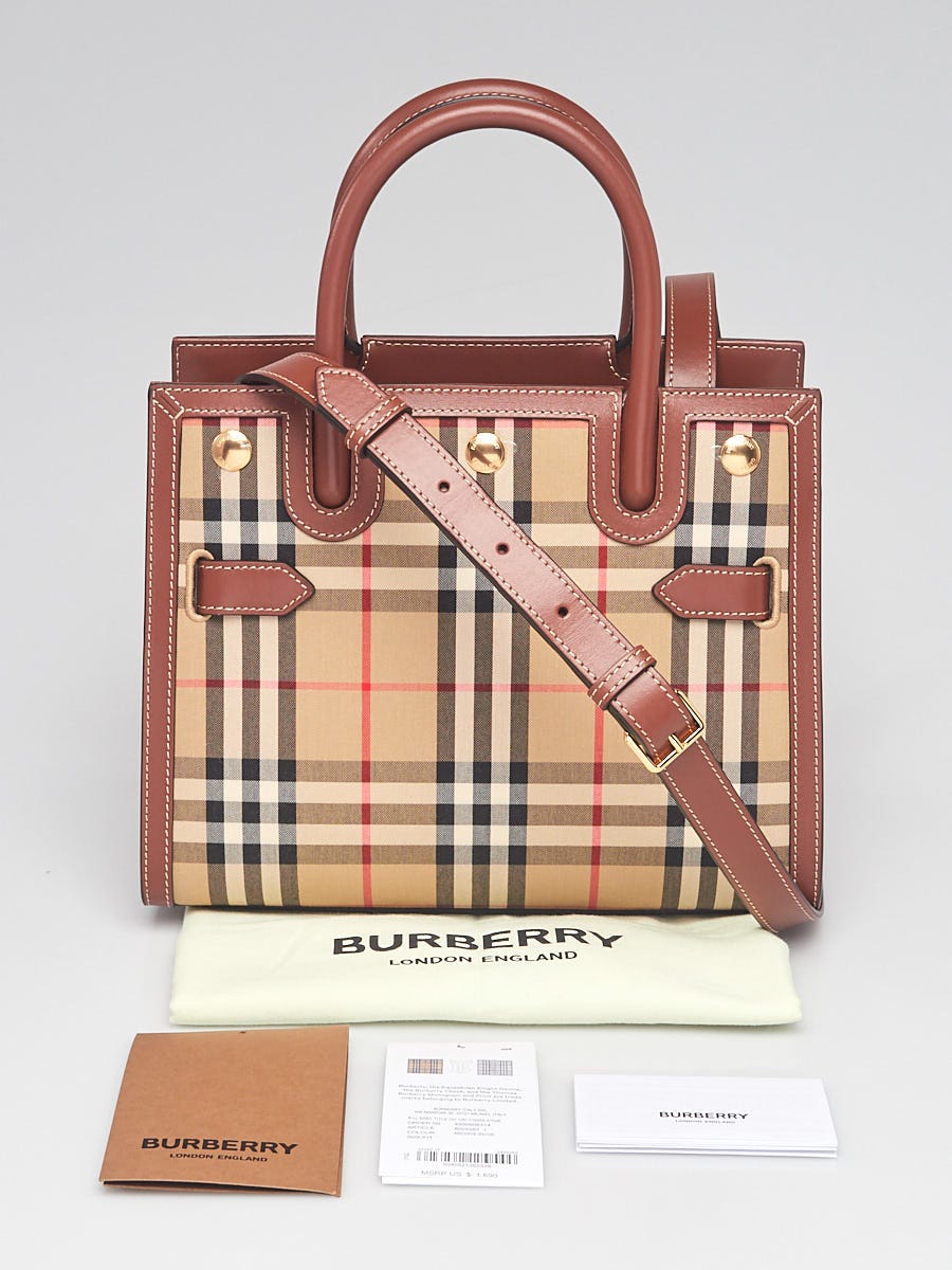 Authentic BURBERRY London Classic Check Alma Bag 