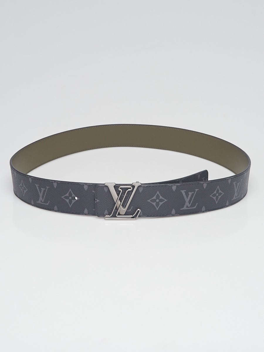 Louis Vuitton Monogram Eclipse Canvas/Green Leather Initiales 40mm  Reversible Line Belt Size 100/40 - Yoogi's Closet