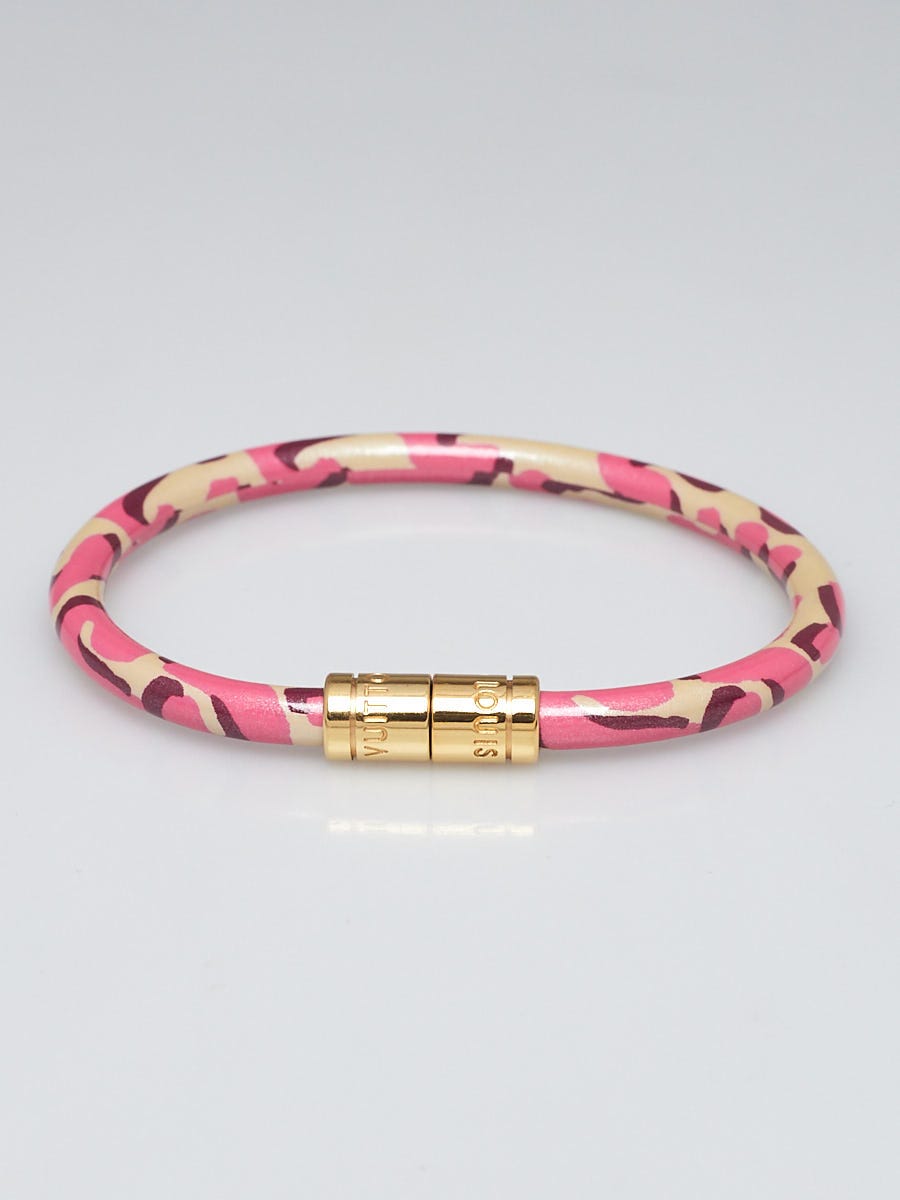 Louis Vuitton Keep It Bracelet (Pink Leather)
