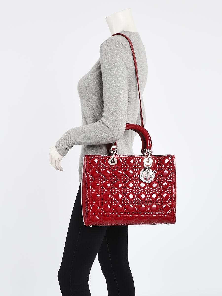 Lady dior bag sales red