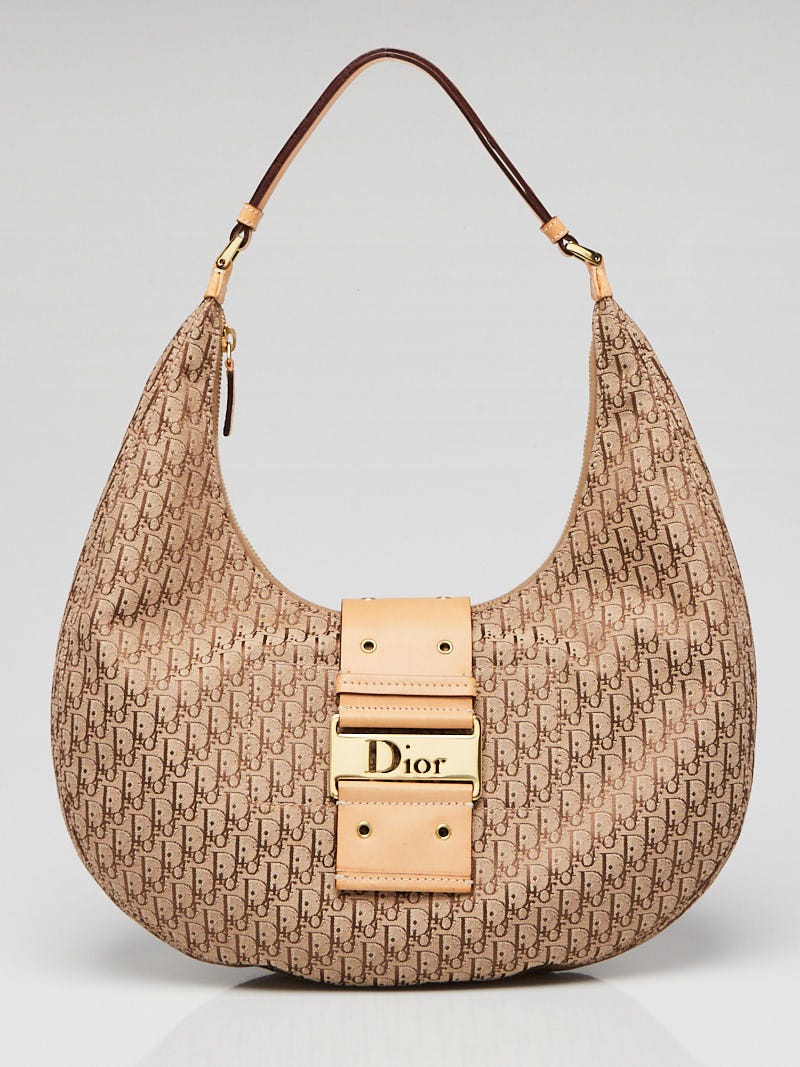 Christian Dior Beige Diorissimo Canvas Copacabana Hobo Bag