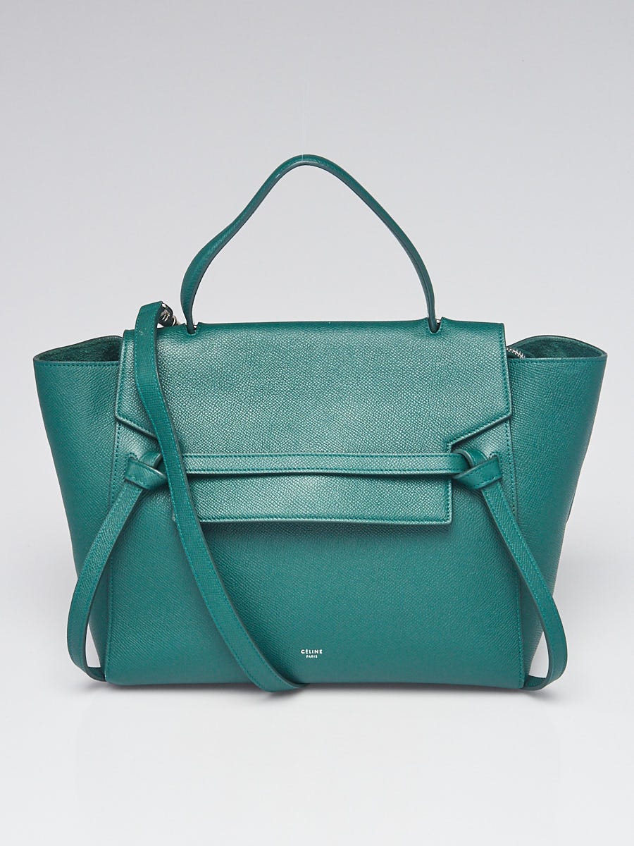 Celine Emerald Stamped Leather Mini Belt Bag | Yoogi's Closet