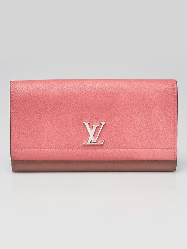 Louis Vuitton Brown/Pink Taurillon Leather Capucines Wallet