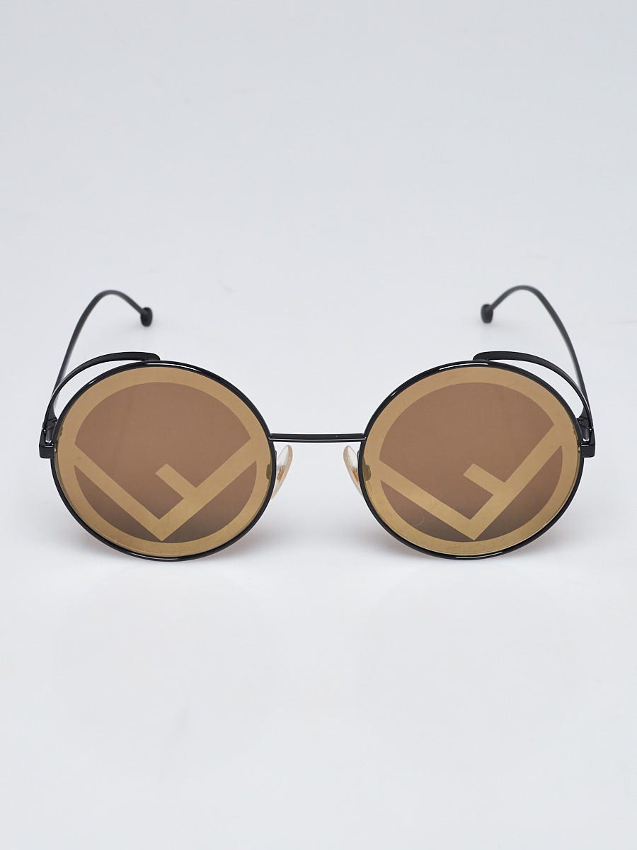 Fendi Blacktone Metal Frame Fendirama Round Sunglasses FF0343 S