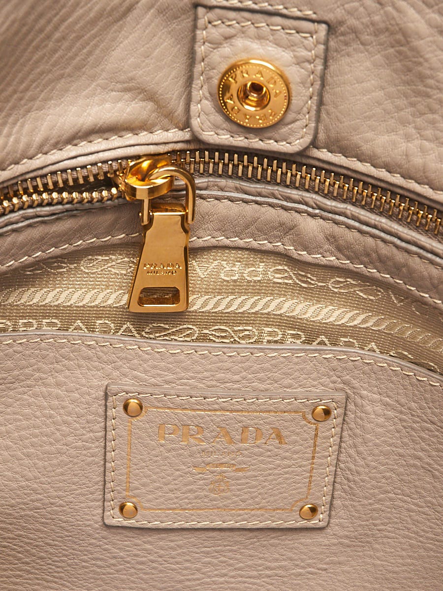 Prada Pomice Vitello Daino Leather Side-Pocket Tote Bag BN2435