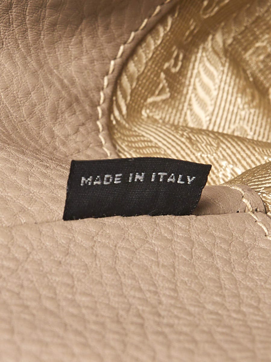 Prada Pomice Vitello Daino Leather Side-Pocket Tote Bag Prada Pomice Vitello Daino Leather Side-Pocket Tote Bag