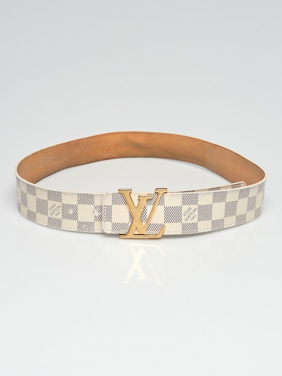 Louis Vuitton Damier Azur Canvas Initiales Belt Size 80/32