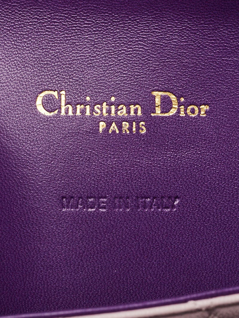 Christian Dior Purple Cannage Quilted Lambskin Leather Miss Dior