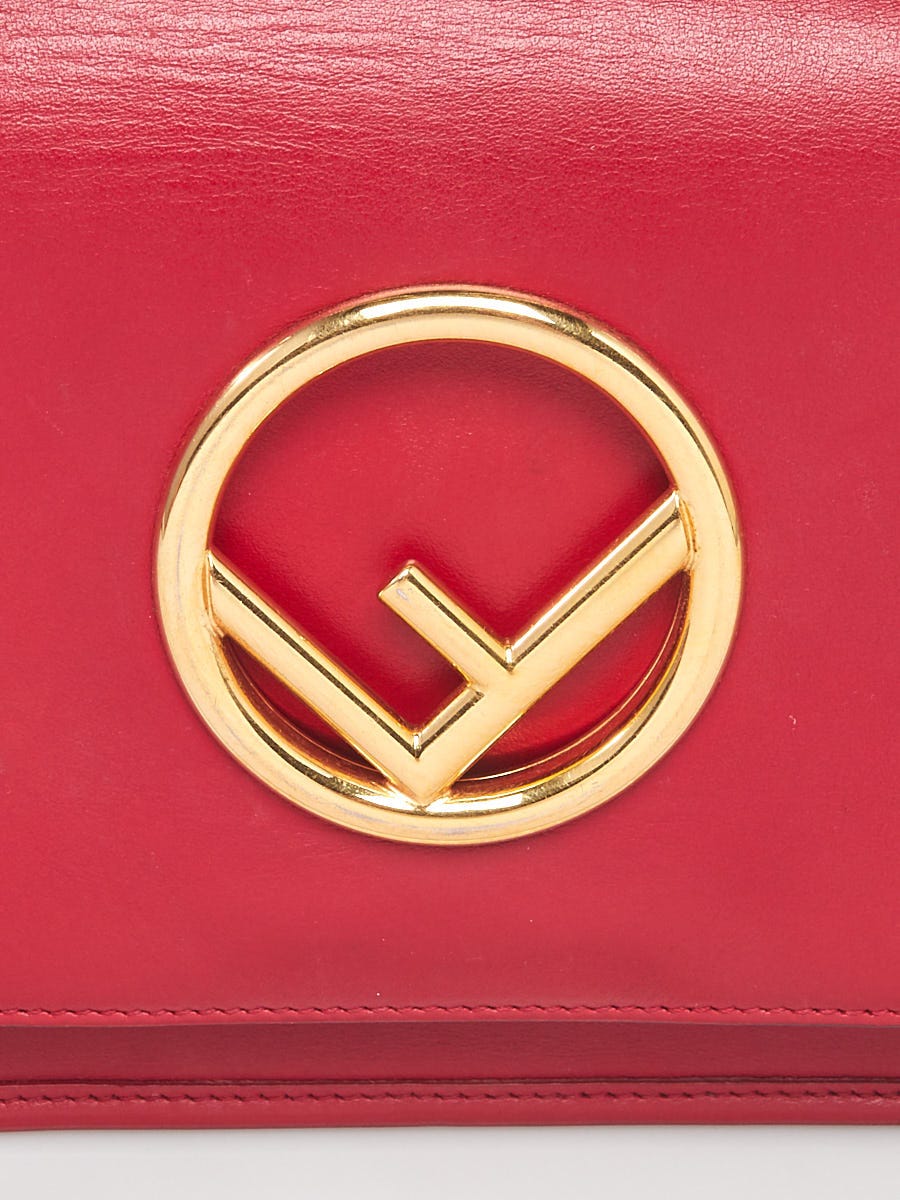 Fendi Red Leather Kan I Logo Small Crossbody Bag 8BT286 Yoogi s